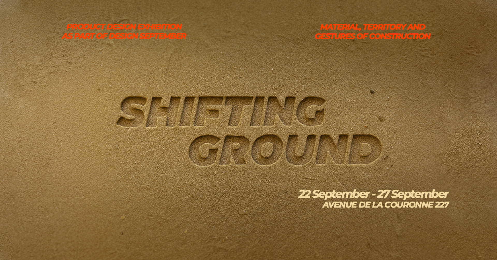 Shifting ground - Design september exhibition Shifting ground - Design september exhibition